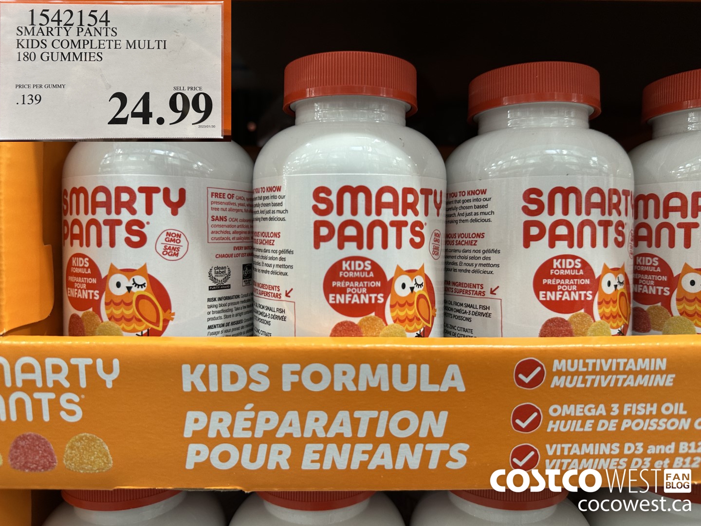 1542154 SMARTY PANTS KIDS COMPLETE MULTI 180 GUMMIES $24.99