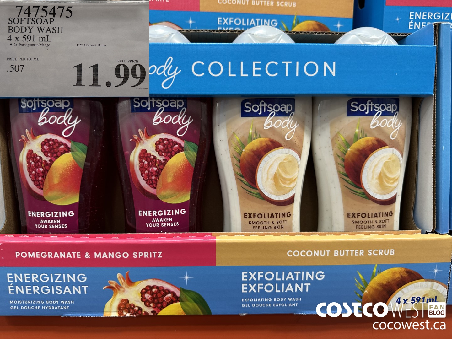 7475475 SOFTSOAP BODY WASH 4 x 591 mL $11.99