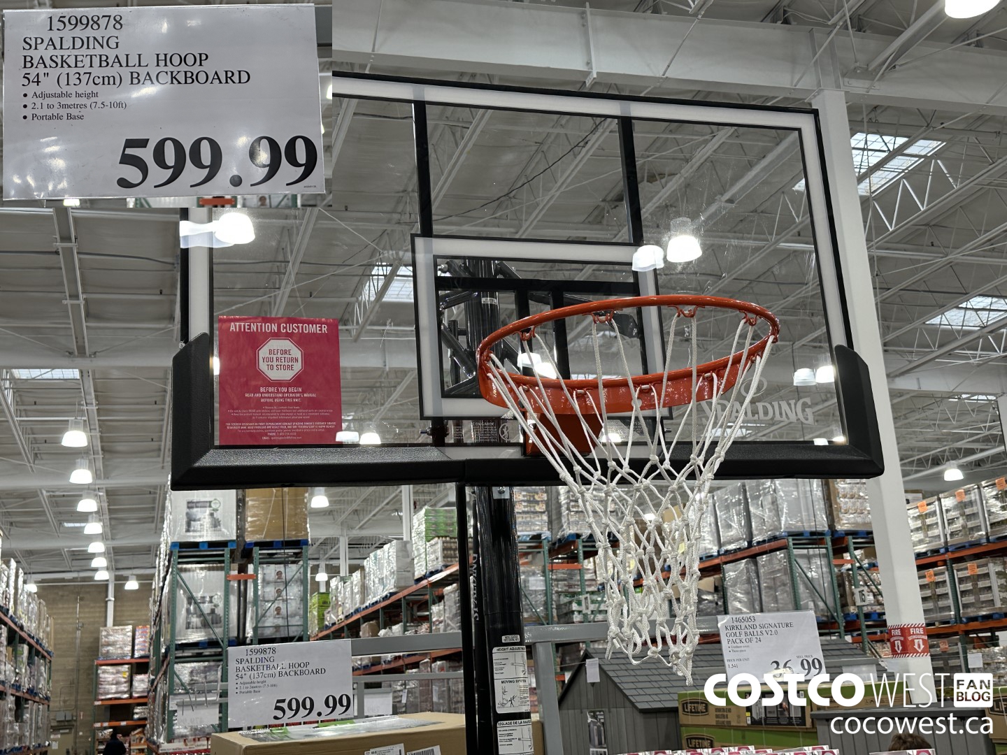 1599878 SPALDING BASKETBALL HOOP 54