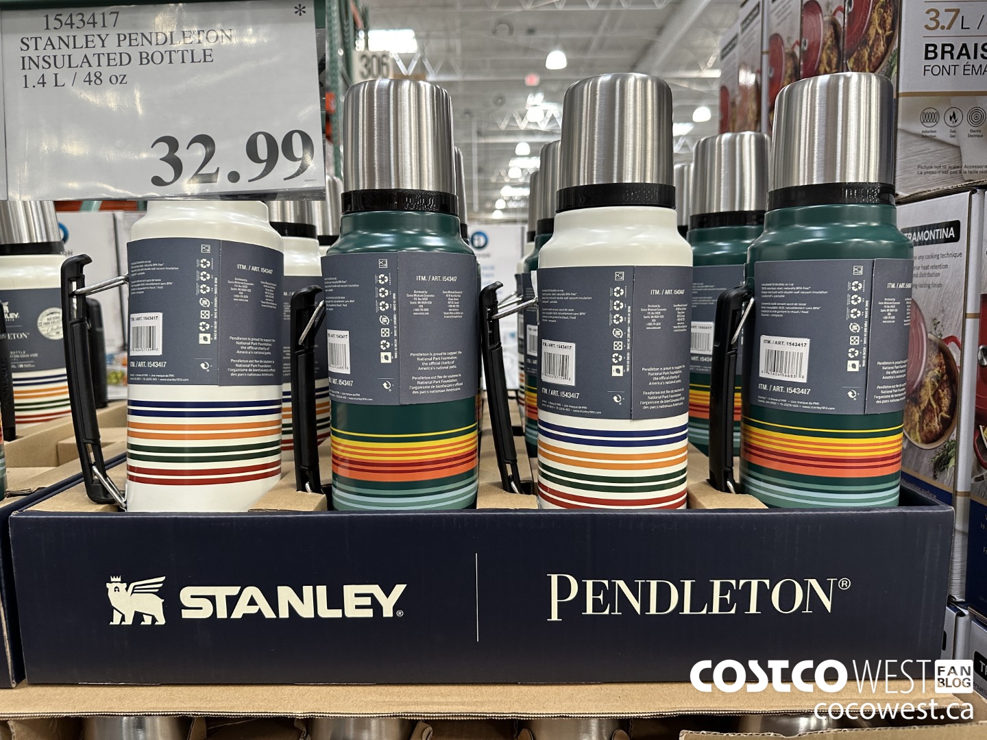 1543417 STANLEY PENDLETON INSULATED BOTTLE 1.4 L / 48 OZ $32.99