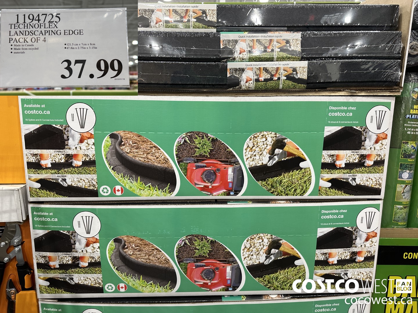 1194725 TECHNOFLEX LANDSCAPING EDGE PACK OF 4 $37.99