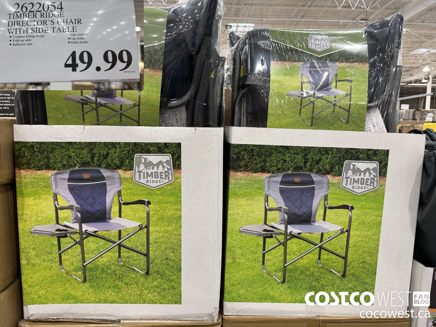 2622054 TIMBER RIDGE DIRECTOR'S CHAIR WITH SIDE TABLE $49.99