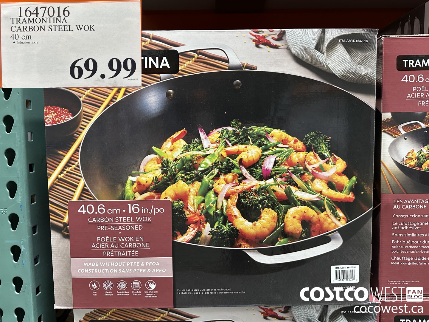 1647016 TRAMONTINA CARBON STEEL WOK 40 CM $69.99