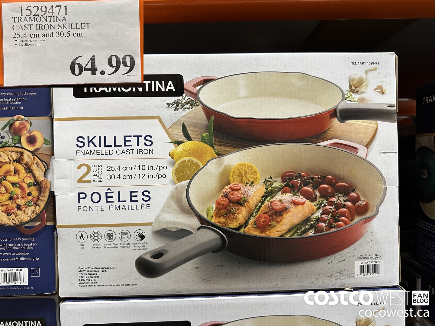 1529471 TRAMONTINA CAST IRON SKILLET 25.4 cm and 30.5 cm $64.99