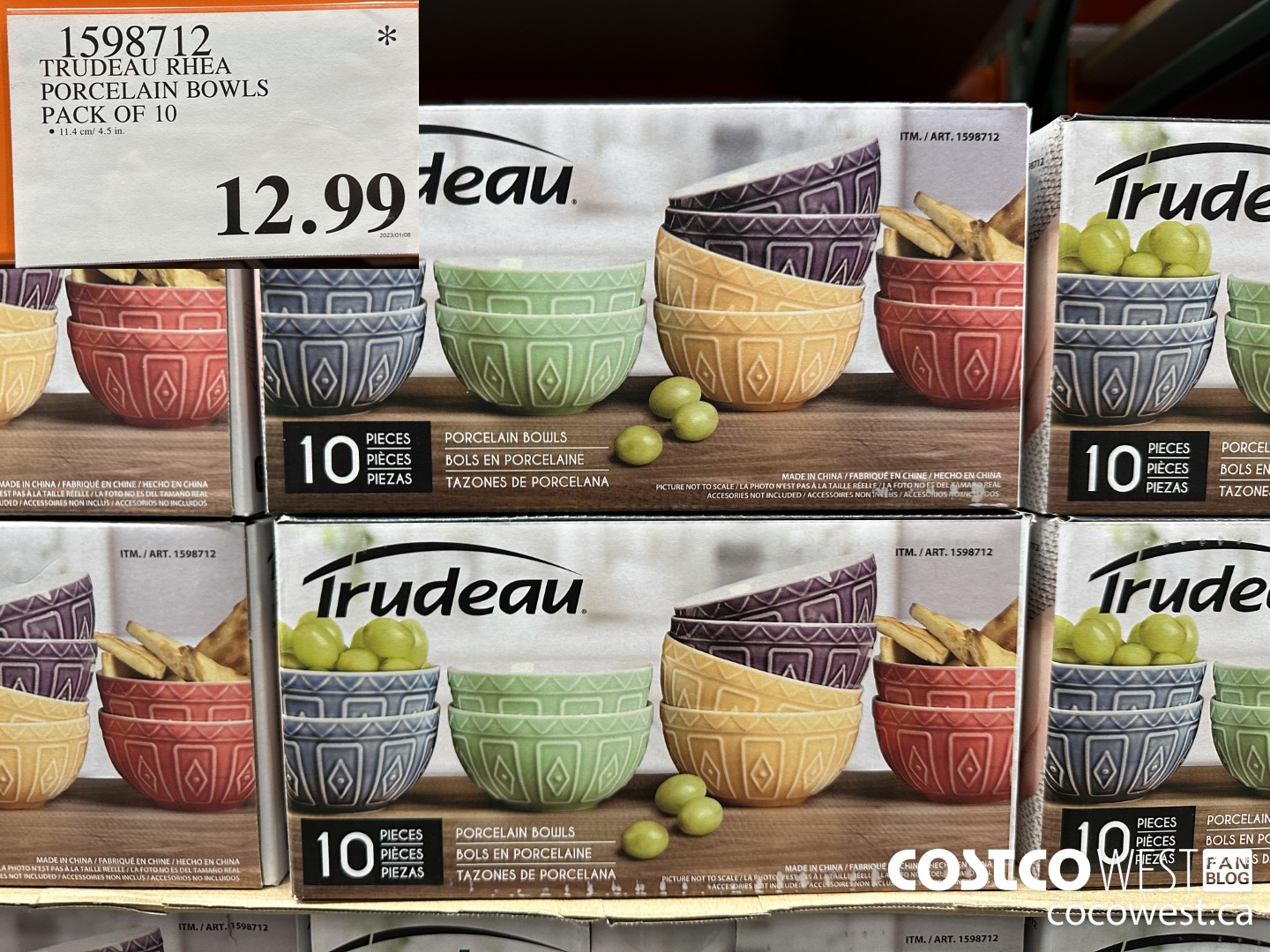 1598712 TRUDEAU RHEA PORCELAIN BOWLS PACK OF 10 $12.99