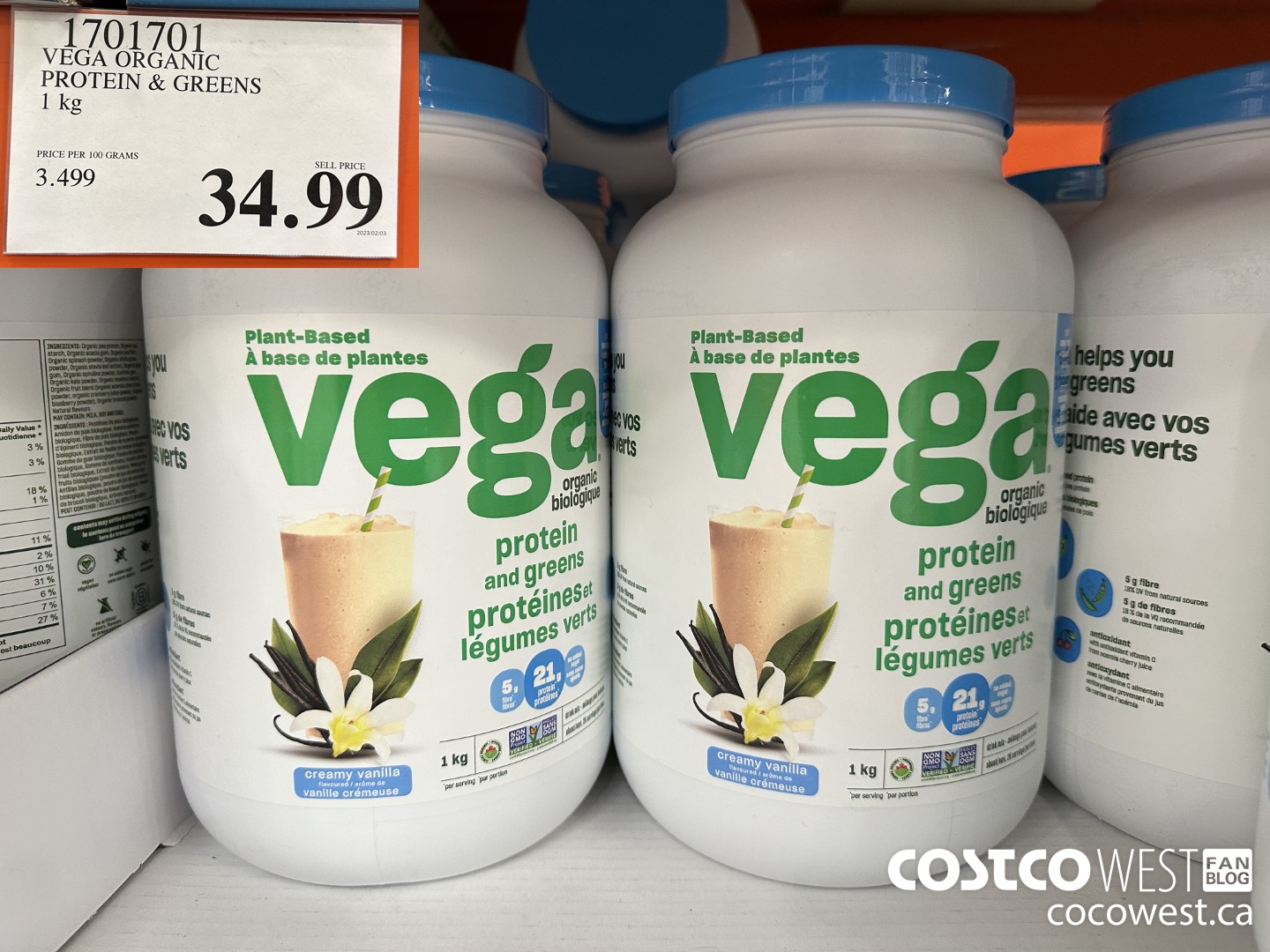 1701701 VEGA ORGANIC PROTEIN & GREENS 1KG $34.99