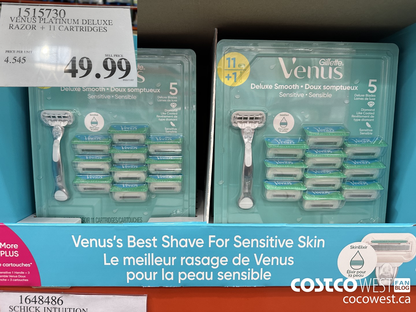 1515730 VENUS PLATINUM DELUXE RAZOR + 11 CARTRIDGES  $49.99