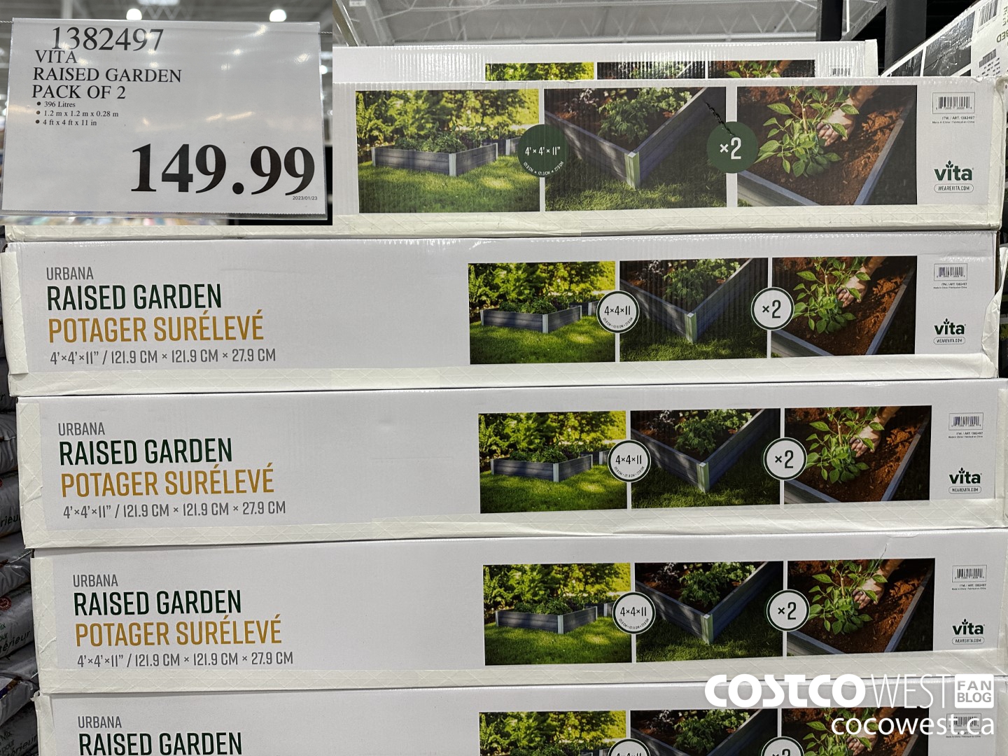 1382497 VITA RAISED GARDEN PACK OF 2  $149.99