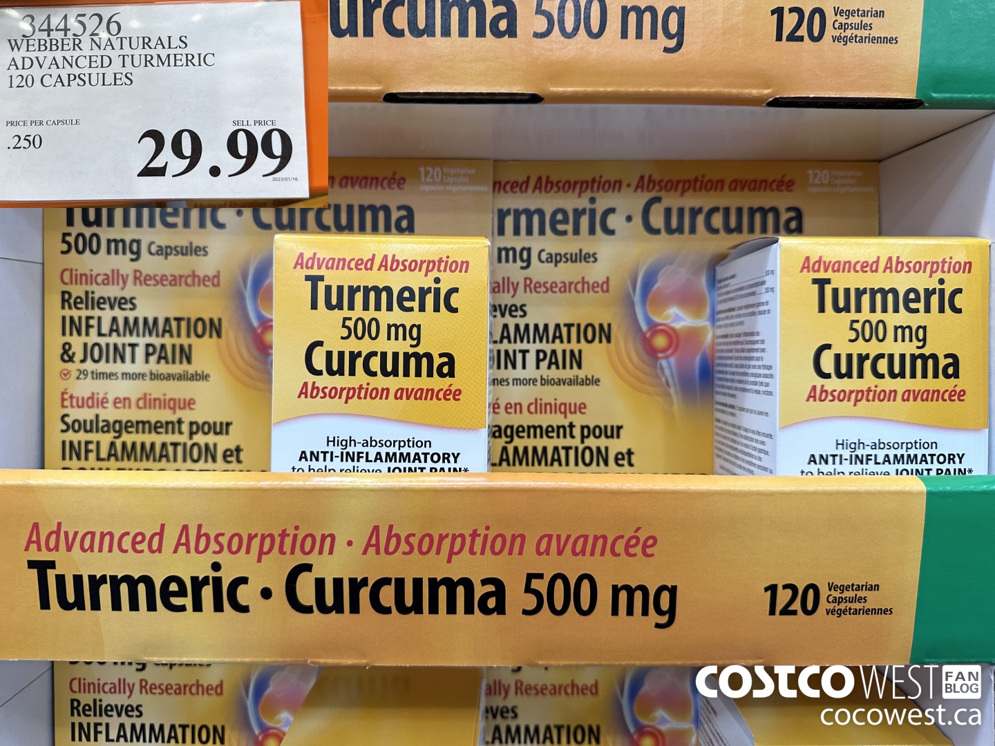344526 WEBBER NATURALS ADVANCED TURMERIC 120 CAPSULES $29.99