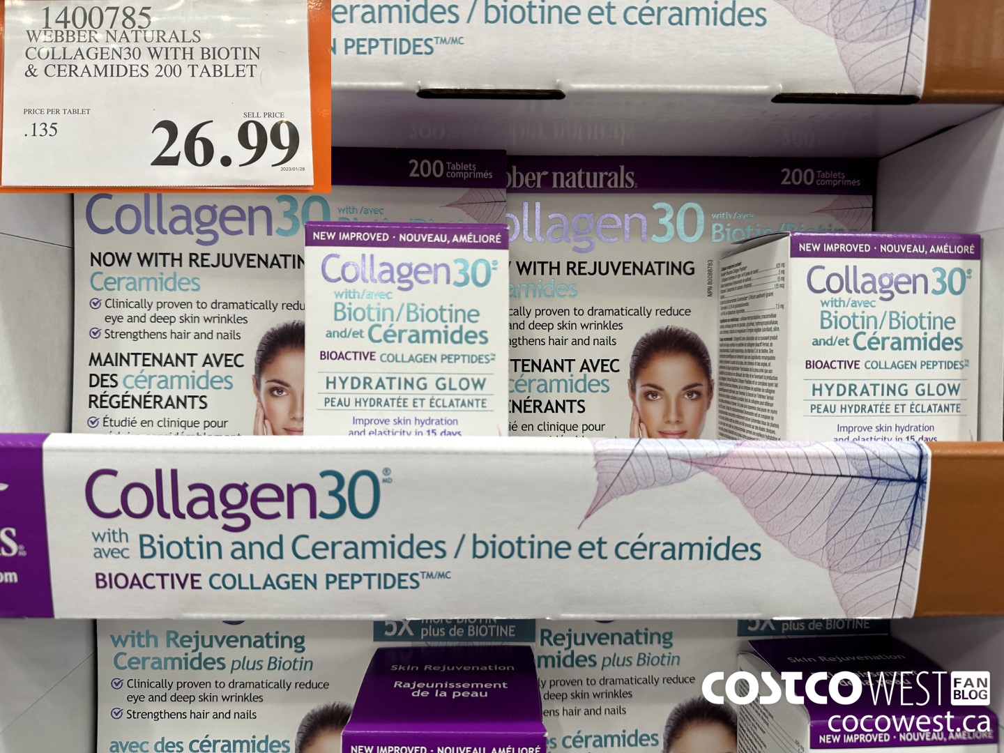 1400785 WEBBER NATURALS COLLAGEN30 WITH BIOTIN & CERAMIDES 200 TABLET $26.99