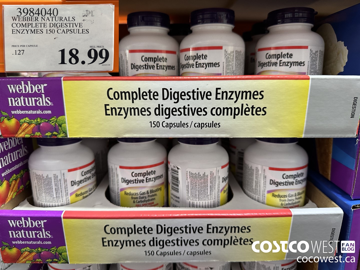 3984040 WEBBER NATURALS COMPLETE DIGESTIVE ENZYMES 150 CAPSULES $18.99