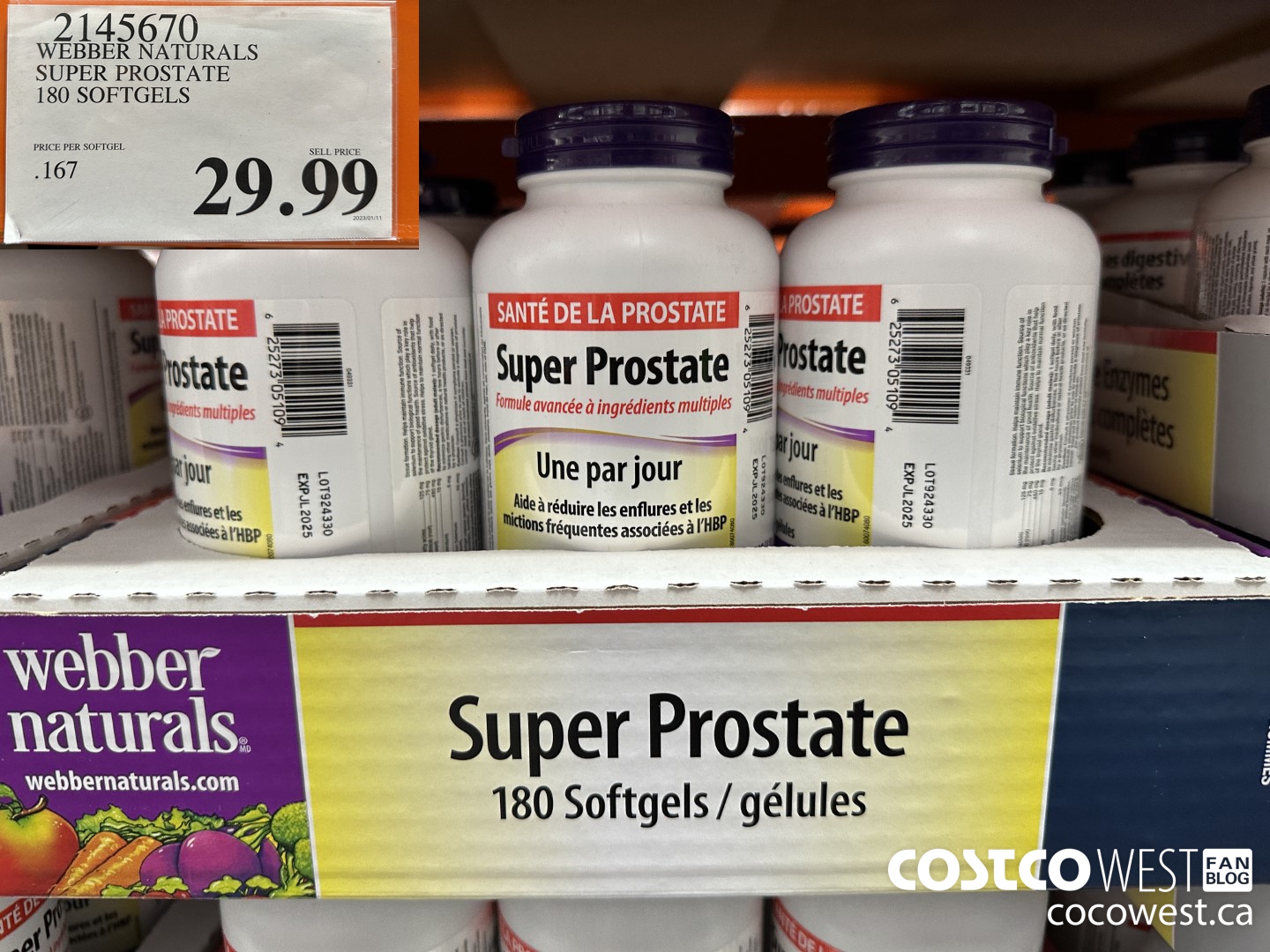 2145670 WN SUPER PROSTATE ADVANCED FORMULA 180 SOFTGELS $29.99