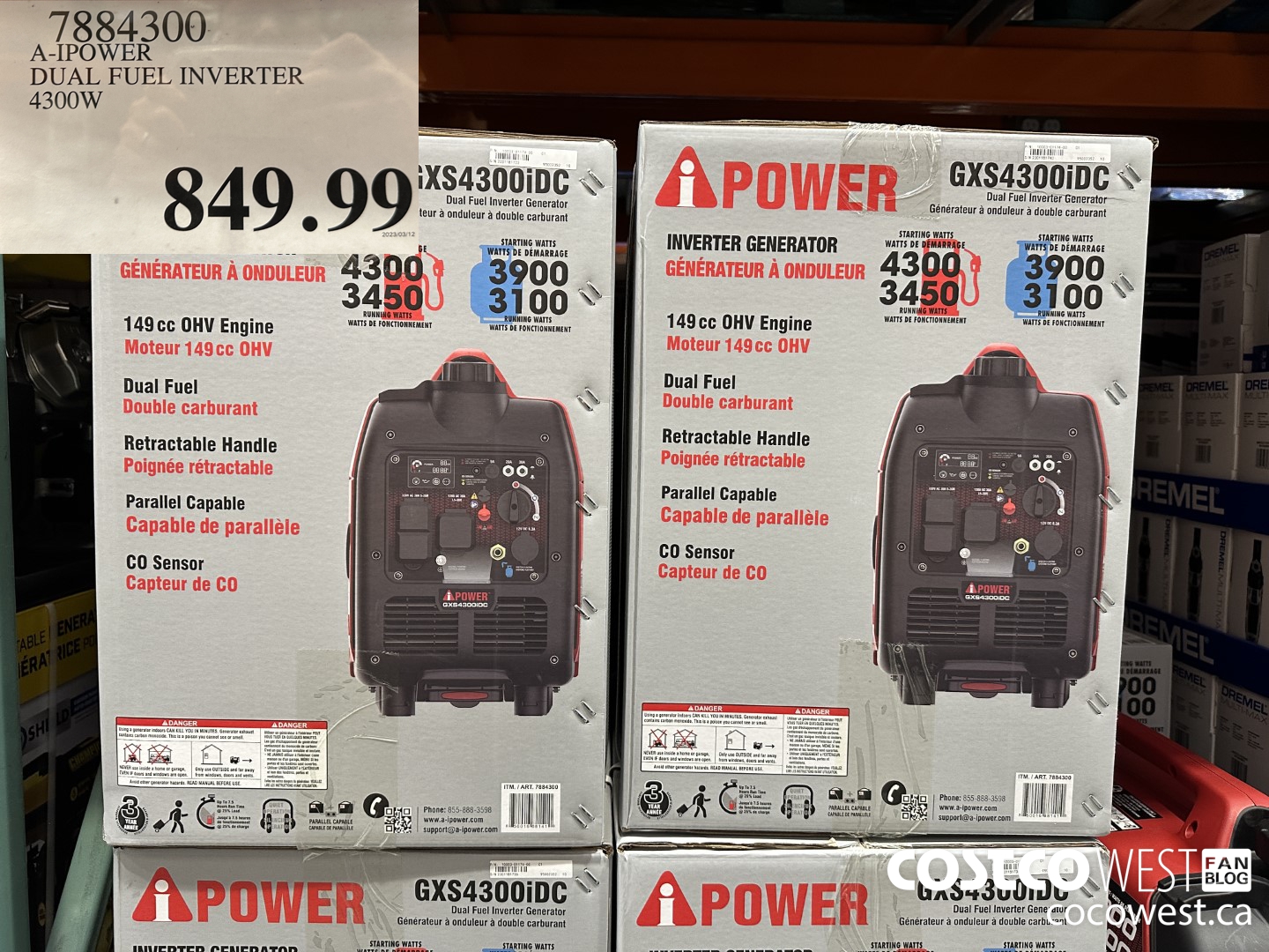 7884300 A-IPOWER DUAL FUEL INVERTER  $849.99