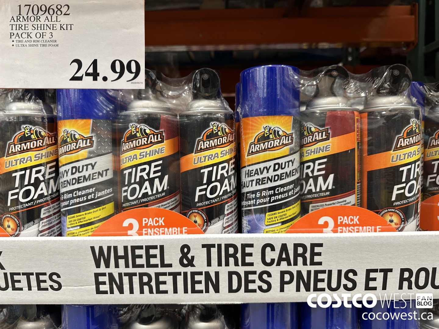 1709682 ARMOR ALL TIRE SHINE KIT PACK OF 3 $24.99