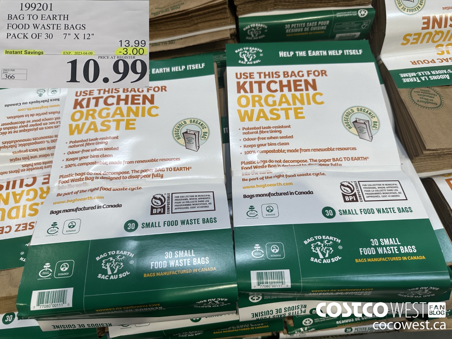 199201 BAG TO EARTH FOOD WASTE BAGS PACK OF 30 7