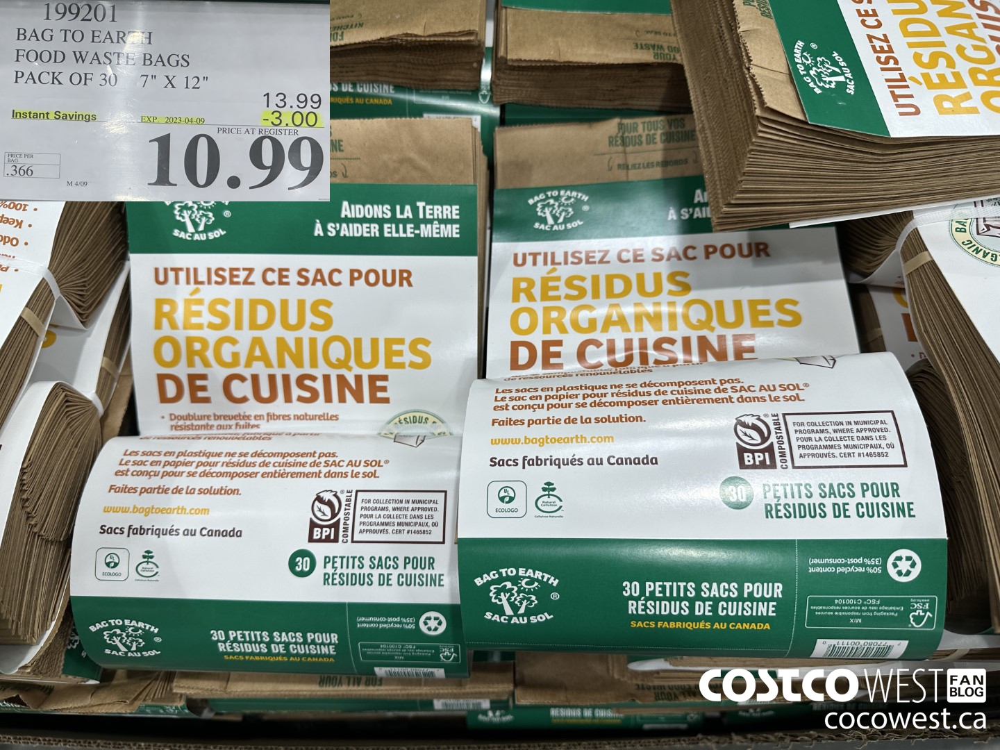 199201 BAG TO EARTH FOOD WASTE BAGS PACK OF 30 7