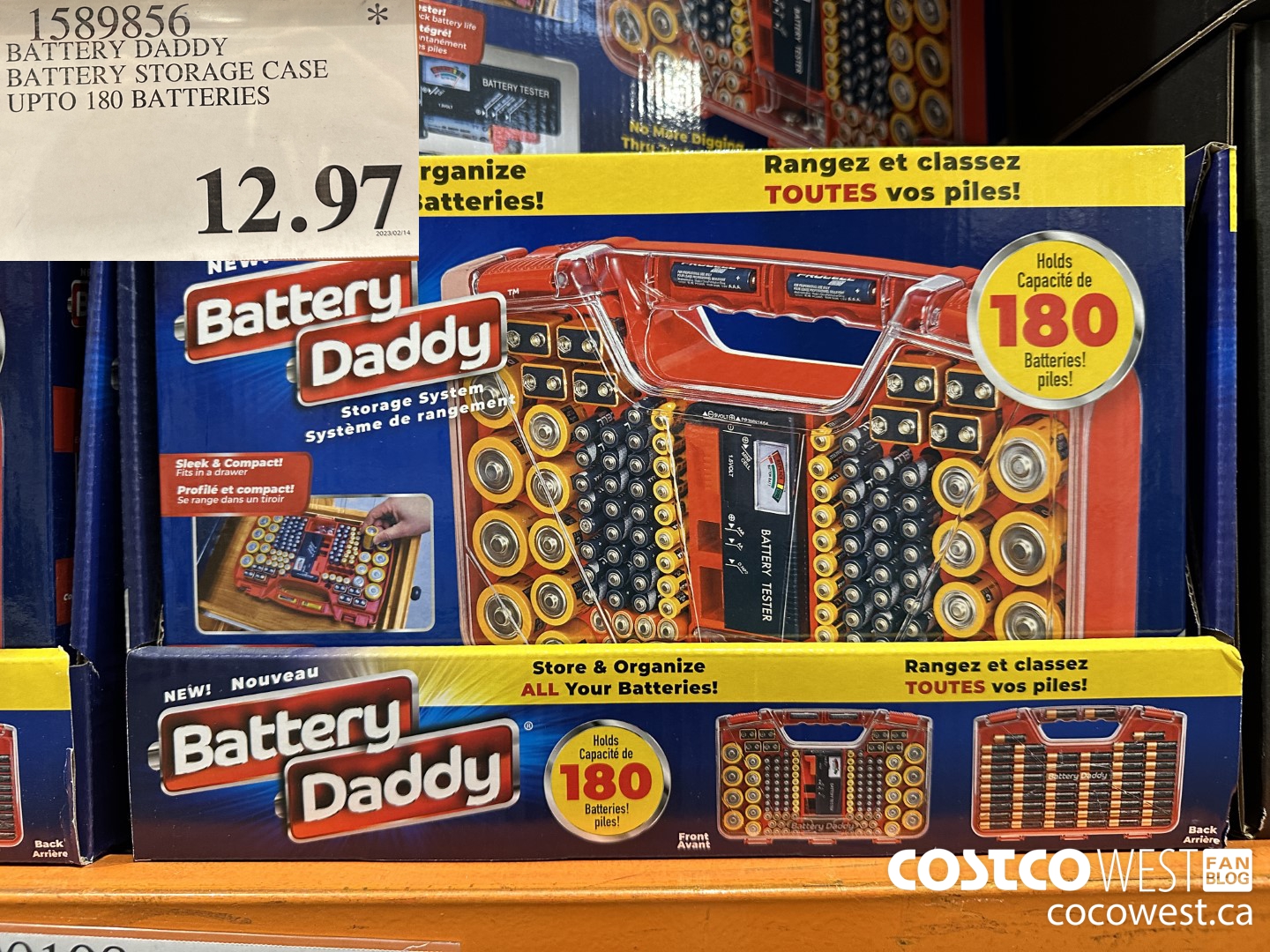 1589856 BATTERY DADDY BATTERY STORAGE CASE UP TO 180 BATTERIES $12.97