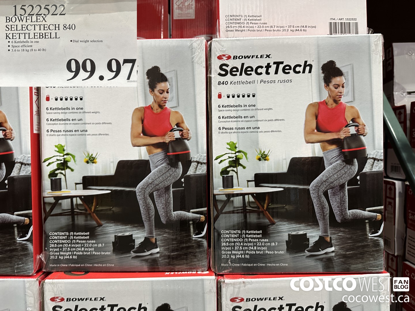 1522522 BOWFLEX SELECTTECH 840 KETTLEBEEE  $99.97