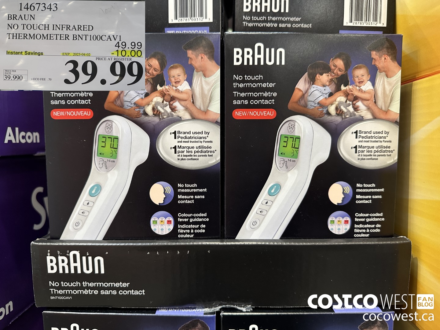 1467343 BRAUN NO TOUCH INFRARED THERMOMETER BNT100CAV1 ($10.00 INSTANT SAVINGS EXPIRES ON 2023-04-02) $39.99