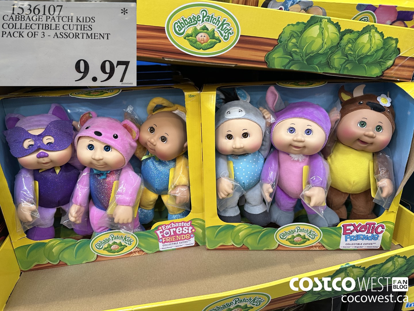 1536107 CABBAGE PATCH KIDS COLLECTIBLE CUTIES ASSORTMENT PACK OF 3 $9.97