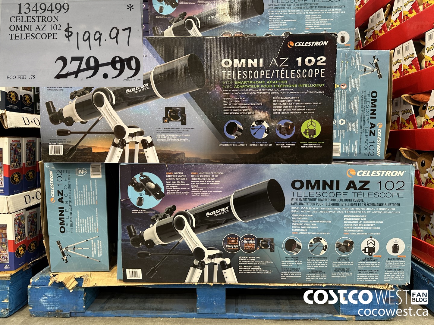 1349499 CELESTRON OMNI AZ 102 TELESCOPE $199.97