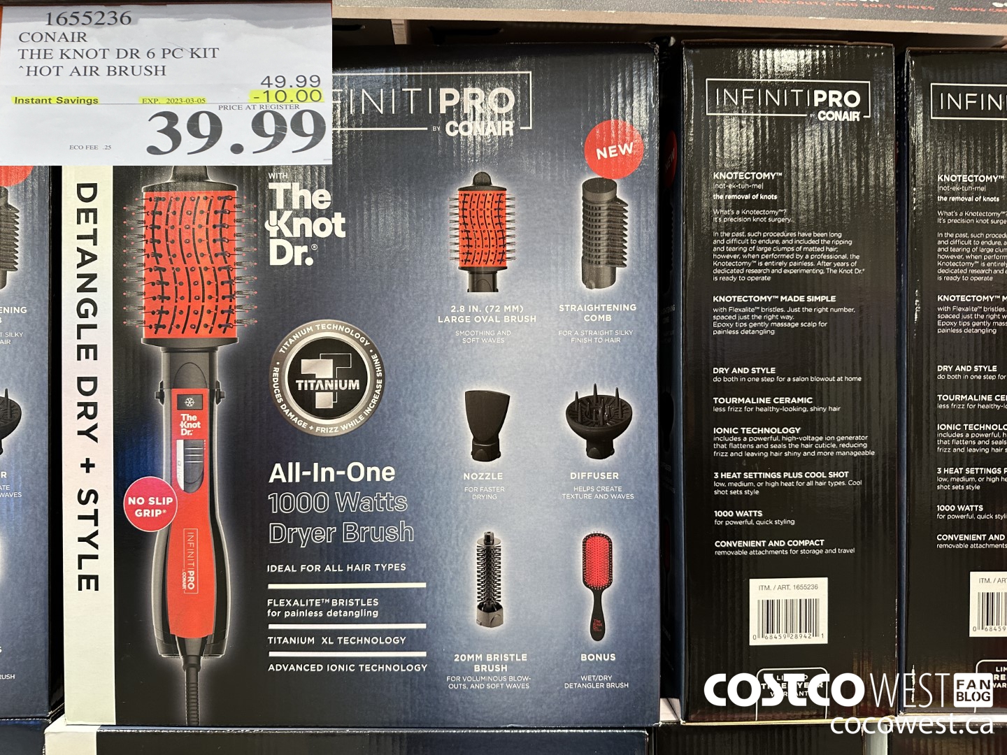 1655236 CONAIR THE KNOT DR 6 PC KIT HOT AIR BRUSH ($10.00 INSTANT SAVINGS EXPIRES ON 2023-03-05) $39.99