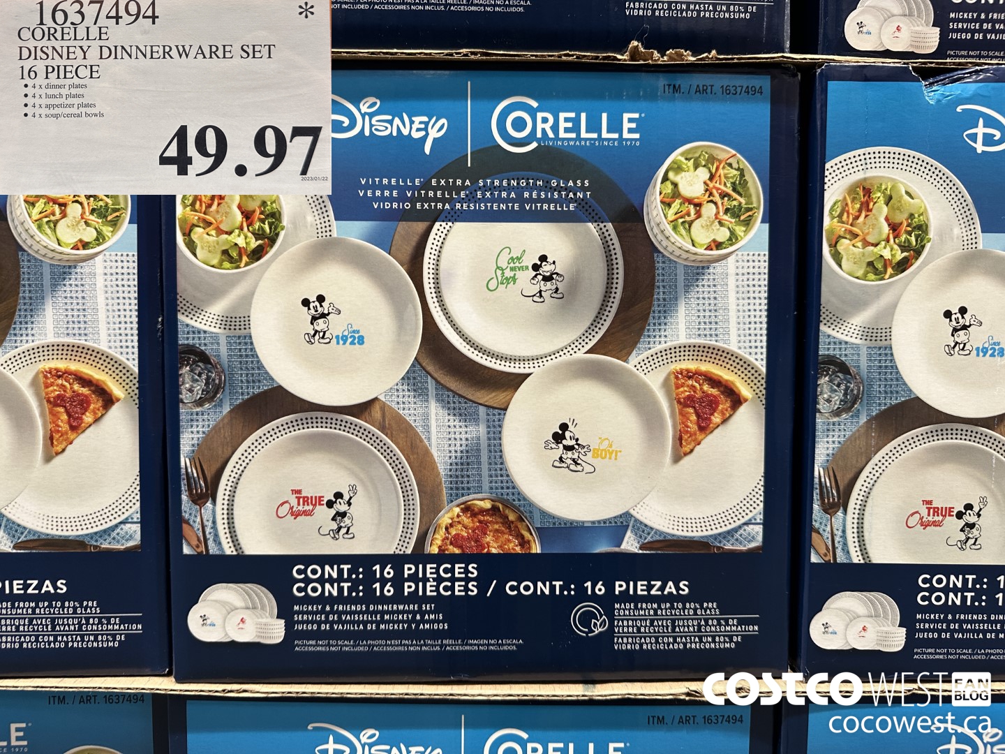 1637494 CORELLE DISNEY DINNERWARE SET 16 PIECE $49.97