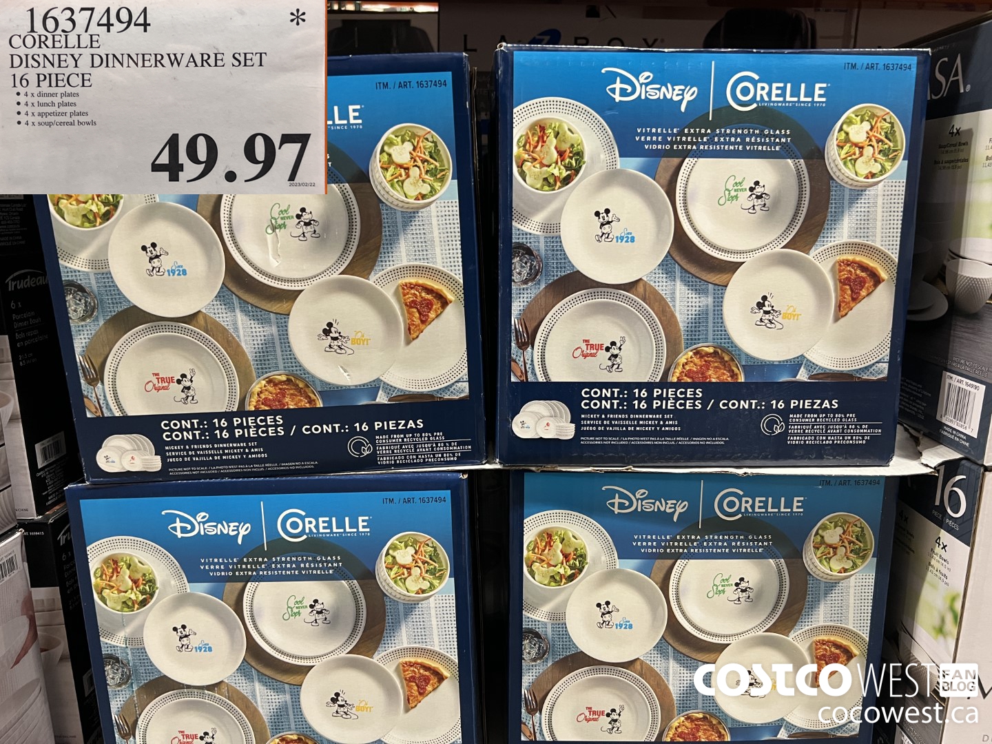 1637494 CORELLE DISNEY DINNERWARE SET 16 PIECE 74 99 - Costco East Fan Blog