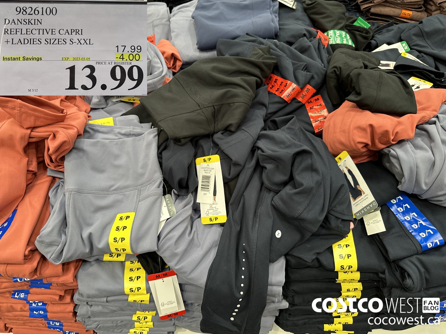 9826100 DANSKIN REFLECTIVE CAPRI LADIES SIZES S-XXL ($4.00 INSTANT SAVINGS EXPIRES ON 2023-03-05) $13.99