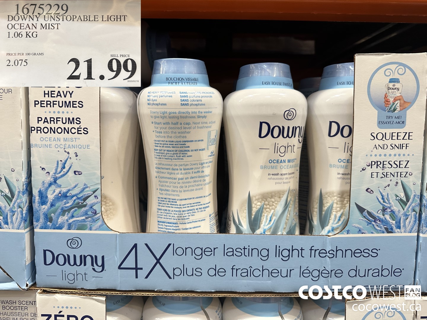 1675229 DOWNY UNSTOPABLE LIGHT OCEAN MIST 1.06 KG $21.99