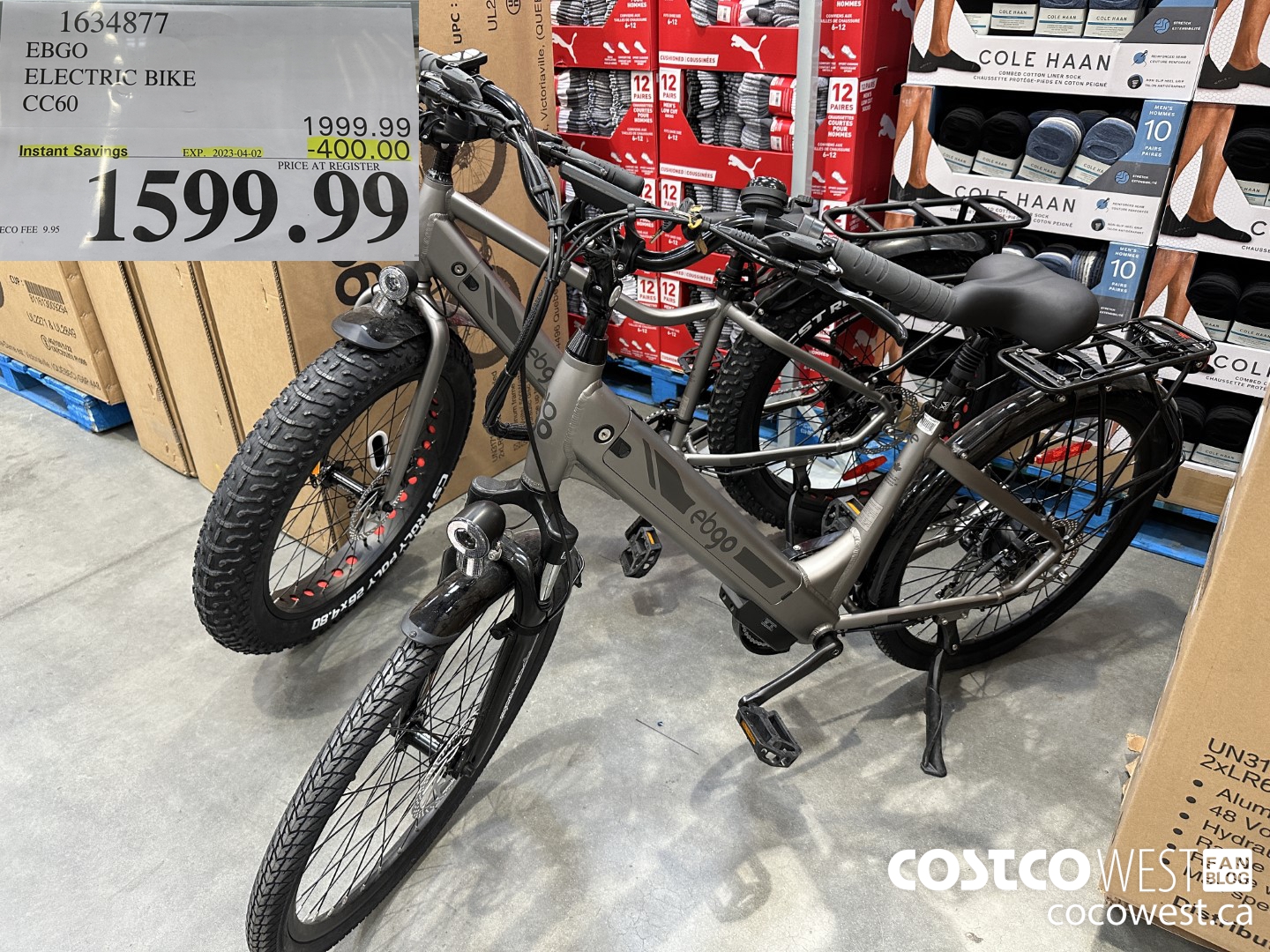 1634877 EBGO ELECTRIC BIKE CC 60 ($400.00 INSTANT SAVINGS EXPIRES ON 2023-04-02) $1599.99