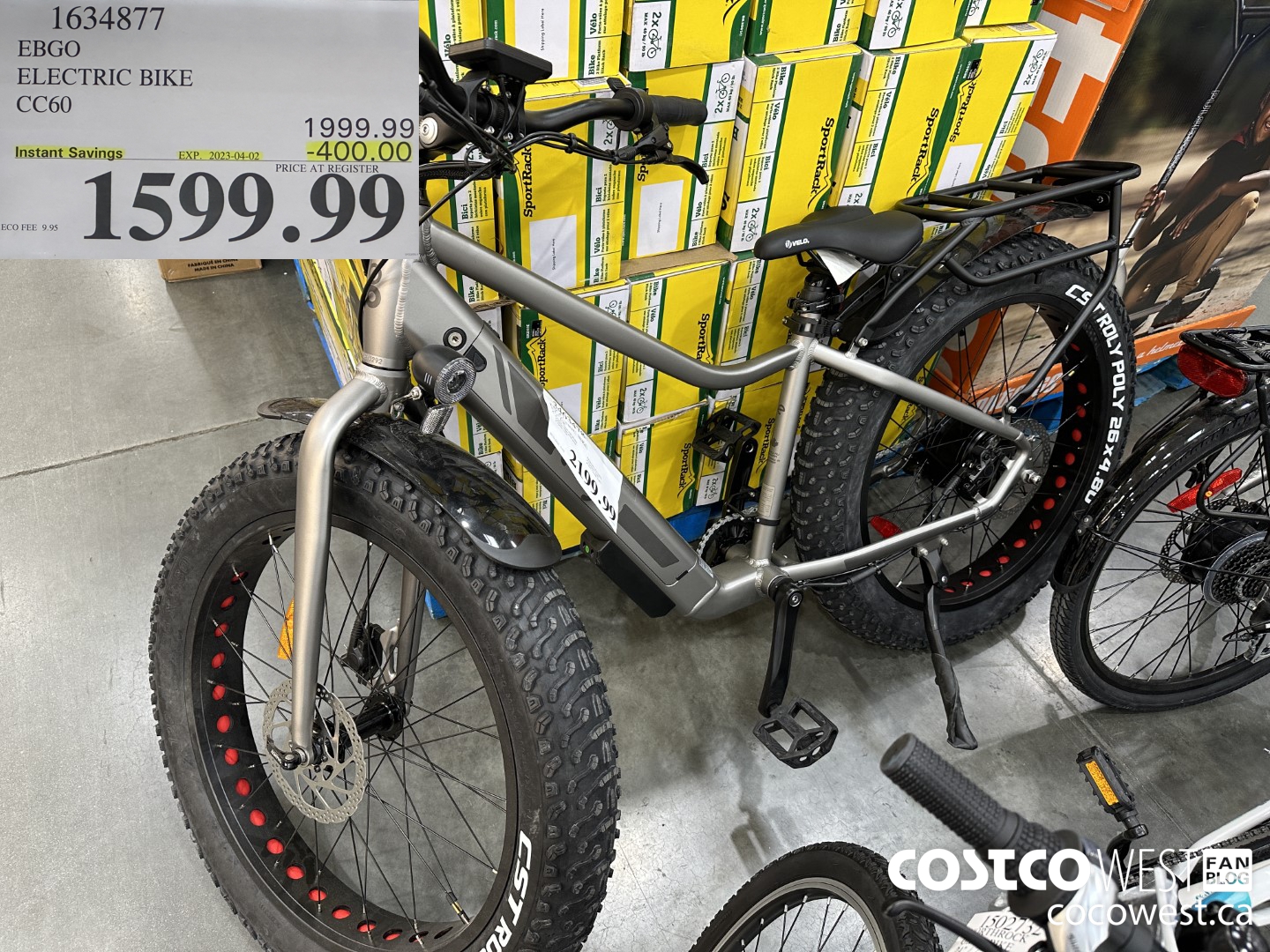 1634877 EBGO ELECTRIC BIKE CC 60 ($400.00 INSTANT SAVINGS EXPIRES ON 2023-04-02) $1599.99