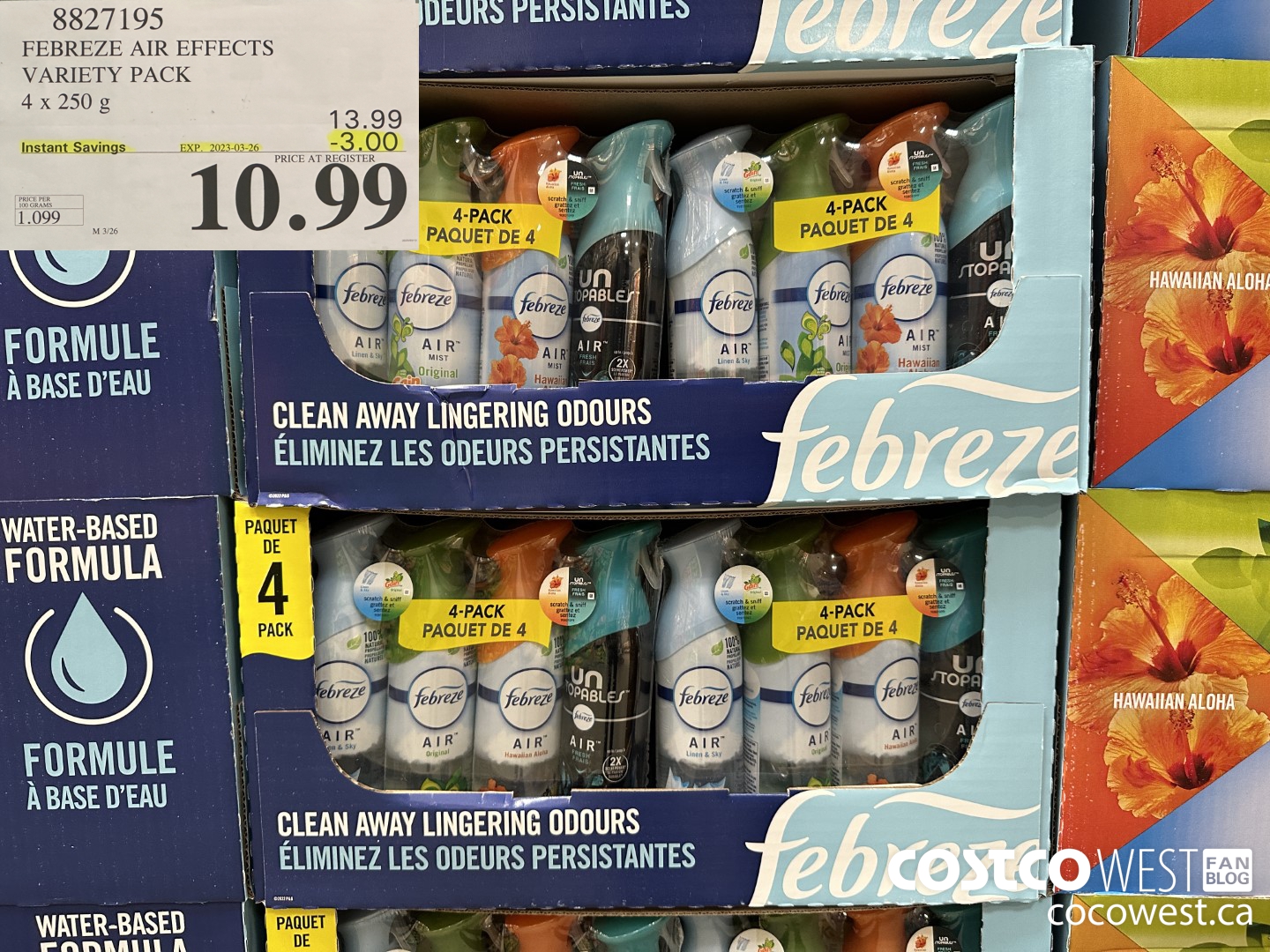 8827195 FEBREZE AIR EFFECTS VARIETY PACK 4 x 250 g ($3.00 INSTANT SAVINGS EXPIRES ON 2023-03-26) $10.99