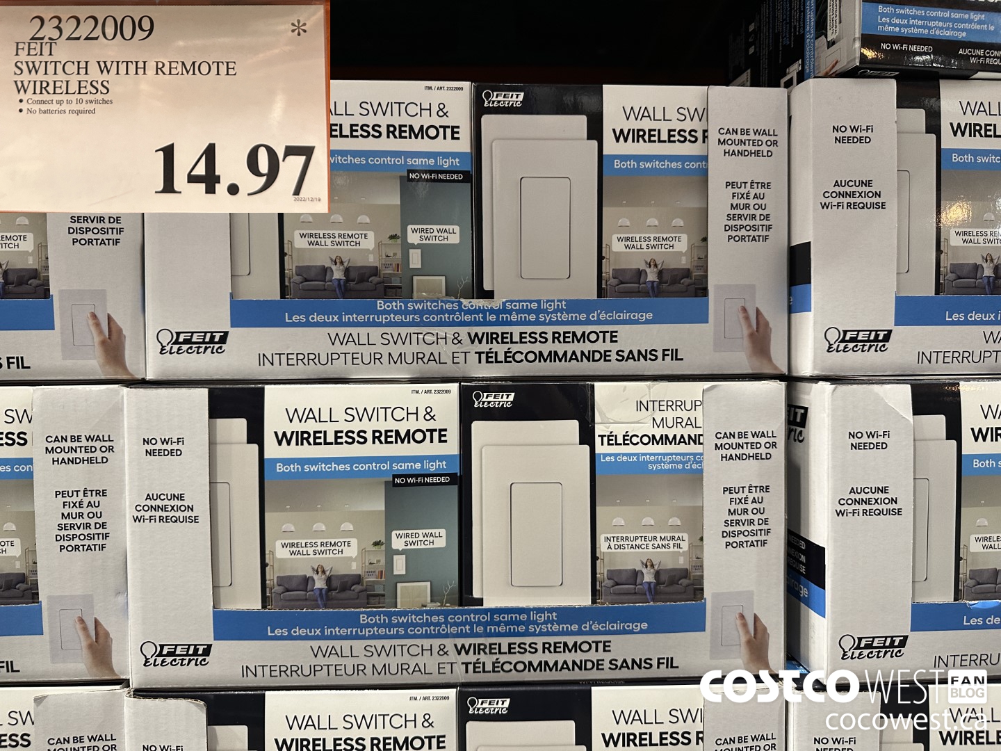 2322009 FEIT SWITCH WITH REMOTE WIRELESS $14.97