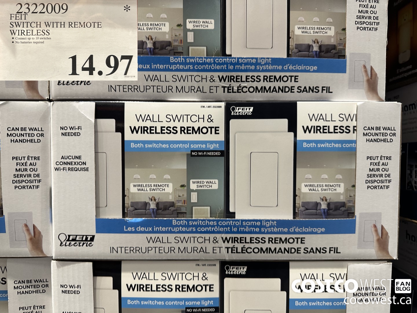 2322009 FEIT SWITCH WITH REMOTE WIRELESS $14.97