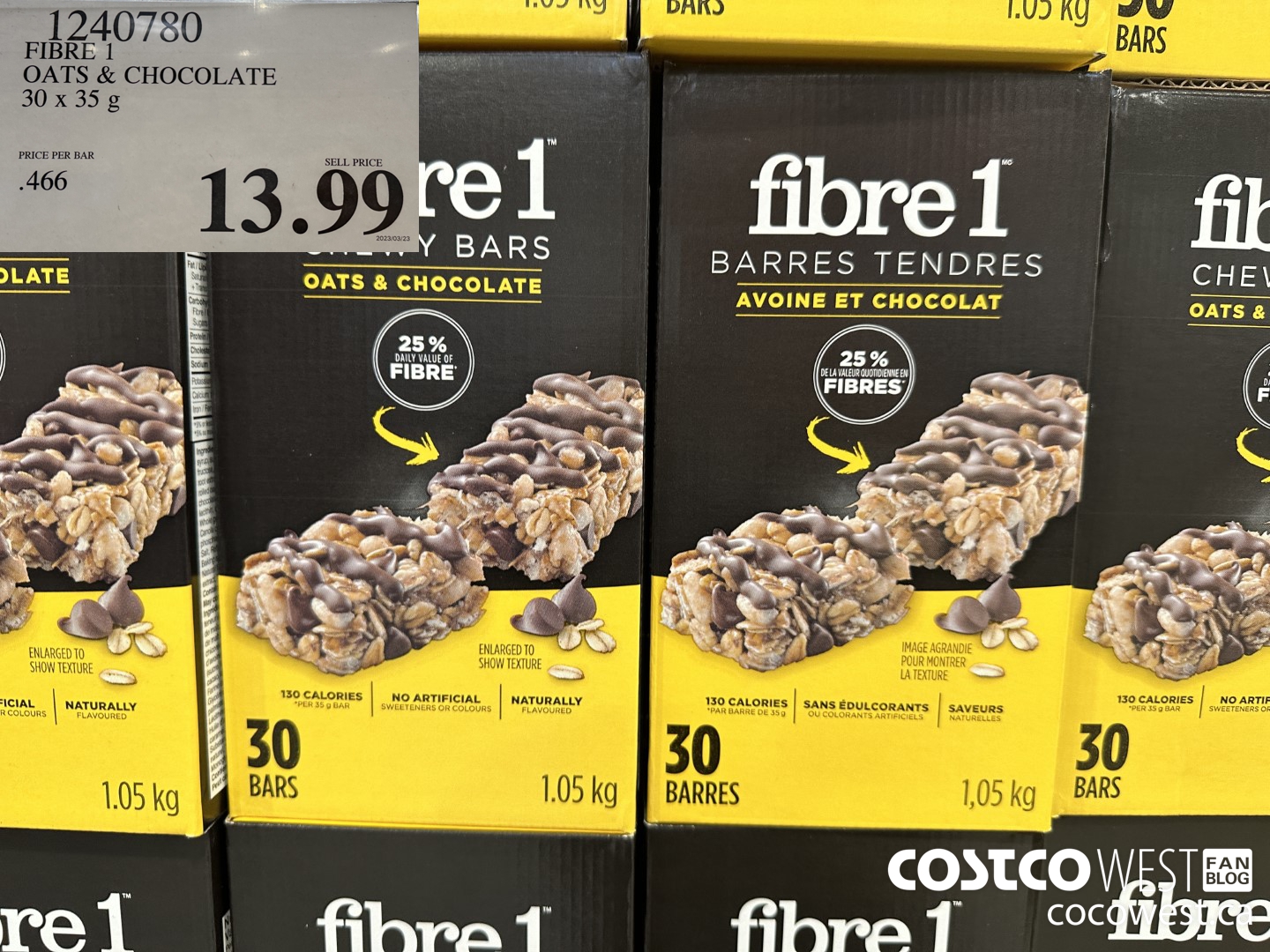 1240780 FIBRE 1 OATS & CHOCOLATE 30 X 35 G $13.99