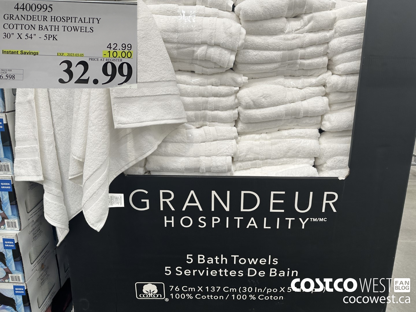 4400995 GRANDEUR HOSPITALITY COTTON BATH TOWELS 30