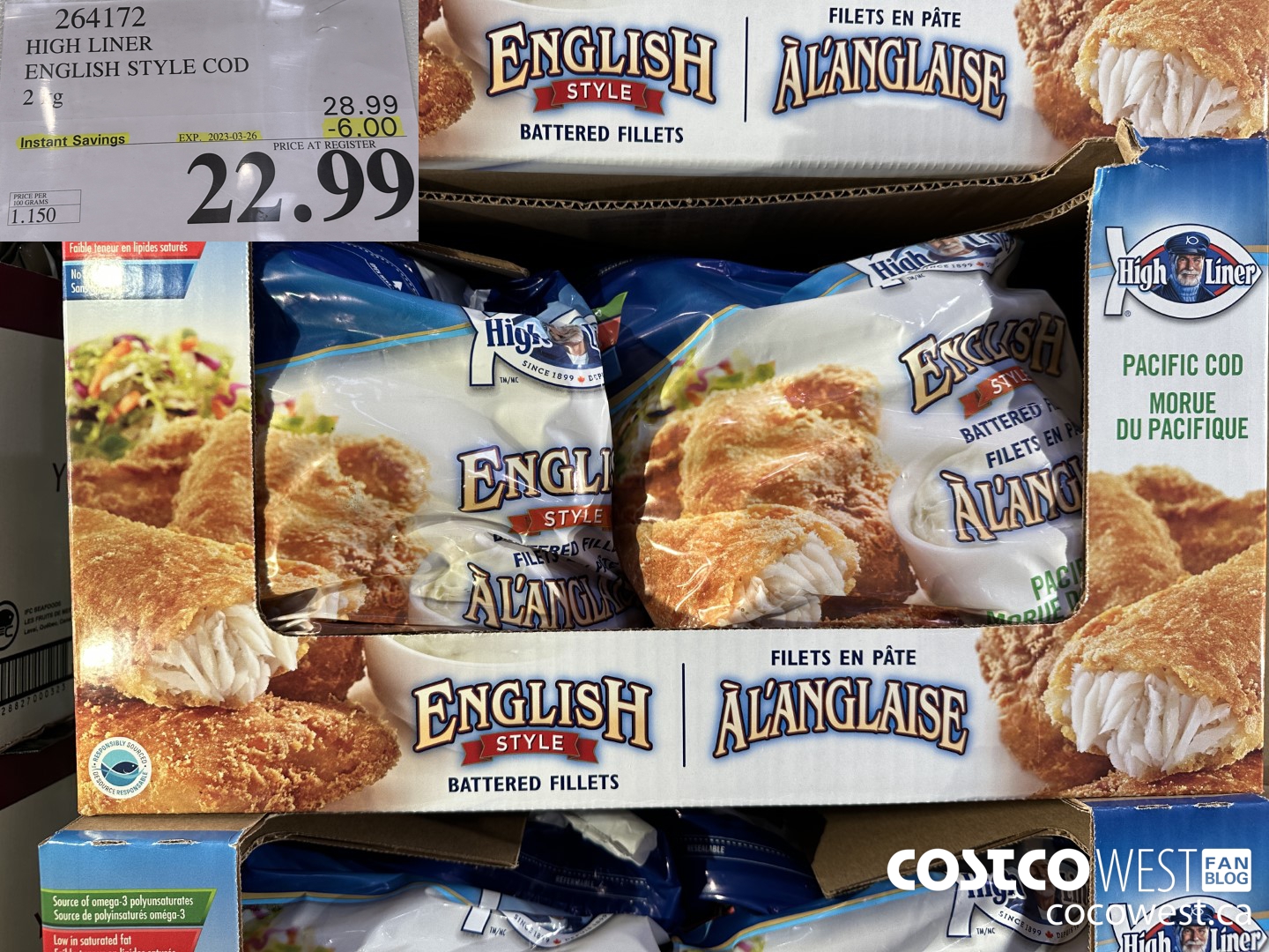 264172 HIGH LINER ENGLISH STYLE COD 2 kg ($6.00 INSTANT SAVINGS EXPIRES ON 2023-03-26) $22.99