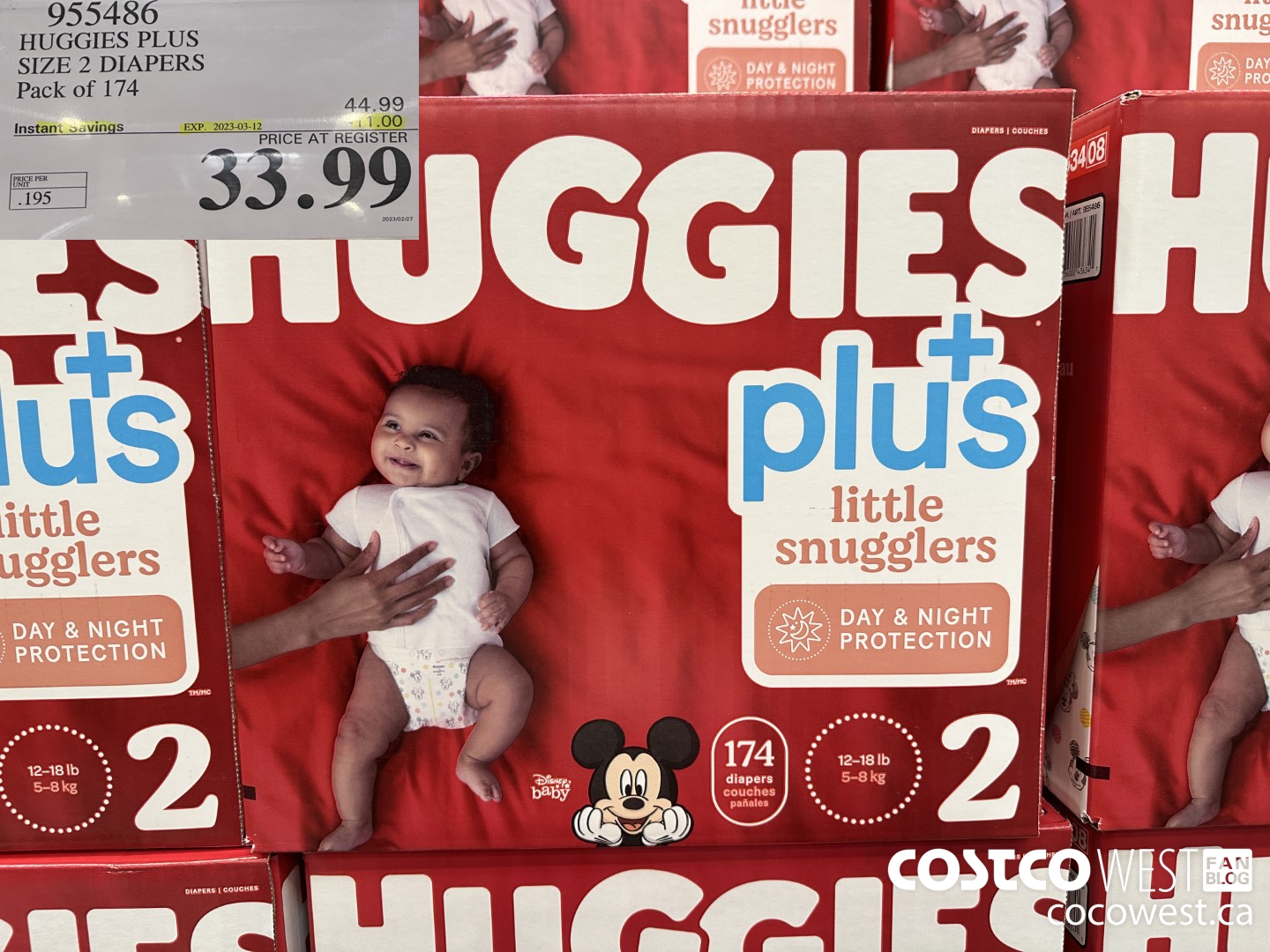955486 HUGGIES LITTLE SNUGGLE SIZE 2 DIAPERS PACK OF 174 ($11.00 INSTANT SAVINGS EXPIRES ON 2023-03-12) $33.99