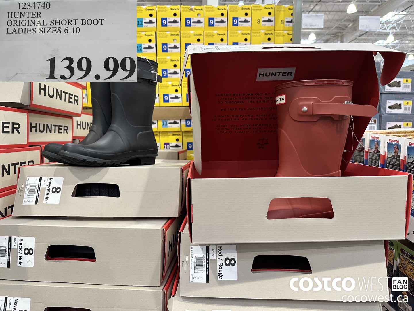 1234740 HUNTER ORIGINAL SHORT BOOT LADIES SIZES 6-10 $139.99