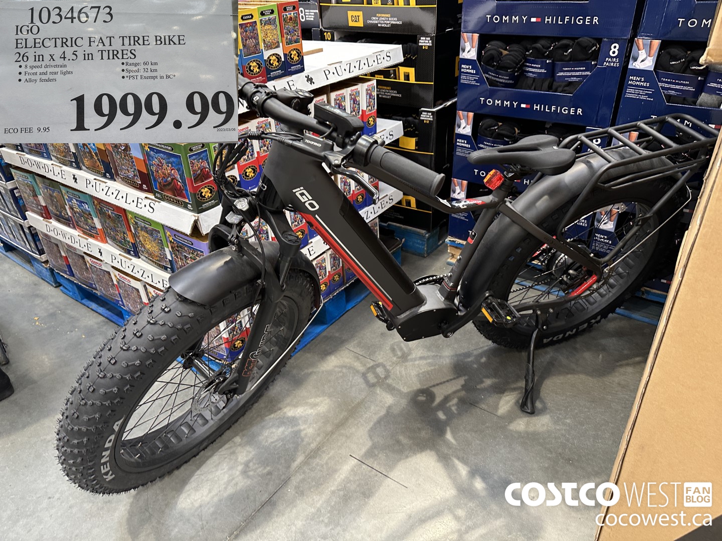 1034673 IGO ELECTRIC FAT TIRE BIKE 26 in x 4. 5 in TIRES  $1999.99