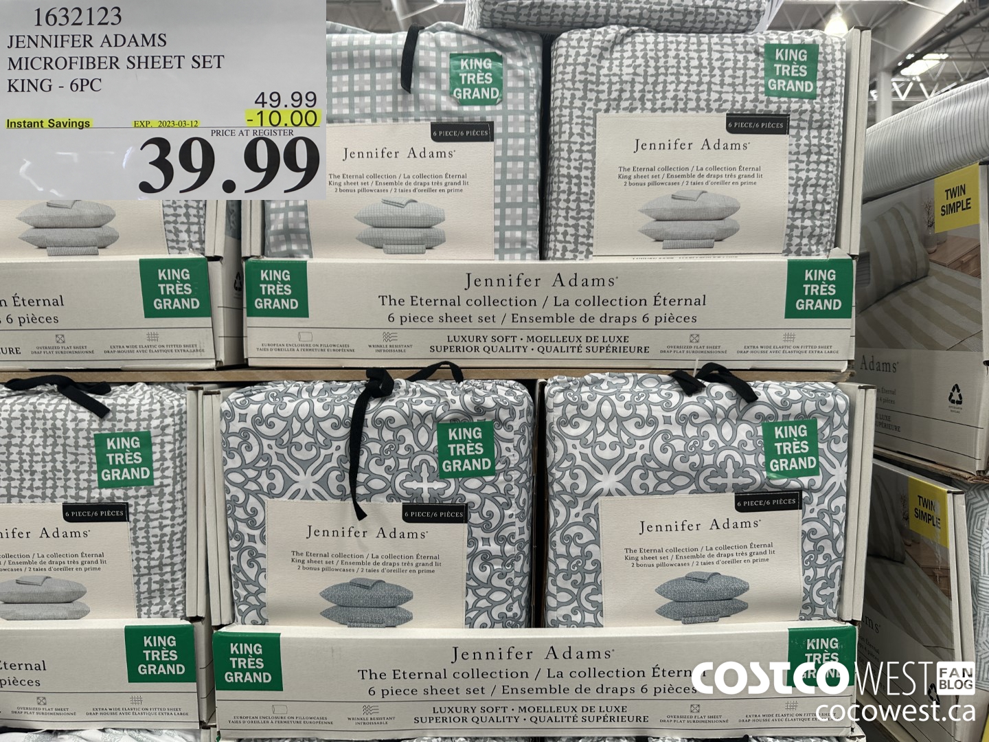 1632123 JENNIVER ADAMS MICROFIBER SHEET SET KING 6PC ($10.00 INSTANT SAVINGS EXPIRES ON 2023-03-12) $39.99