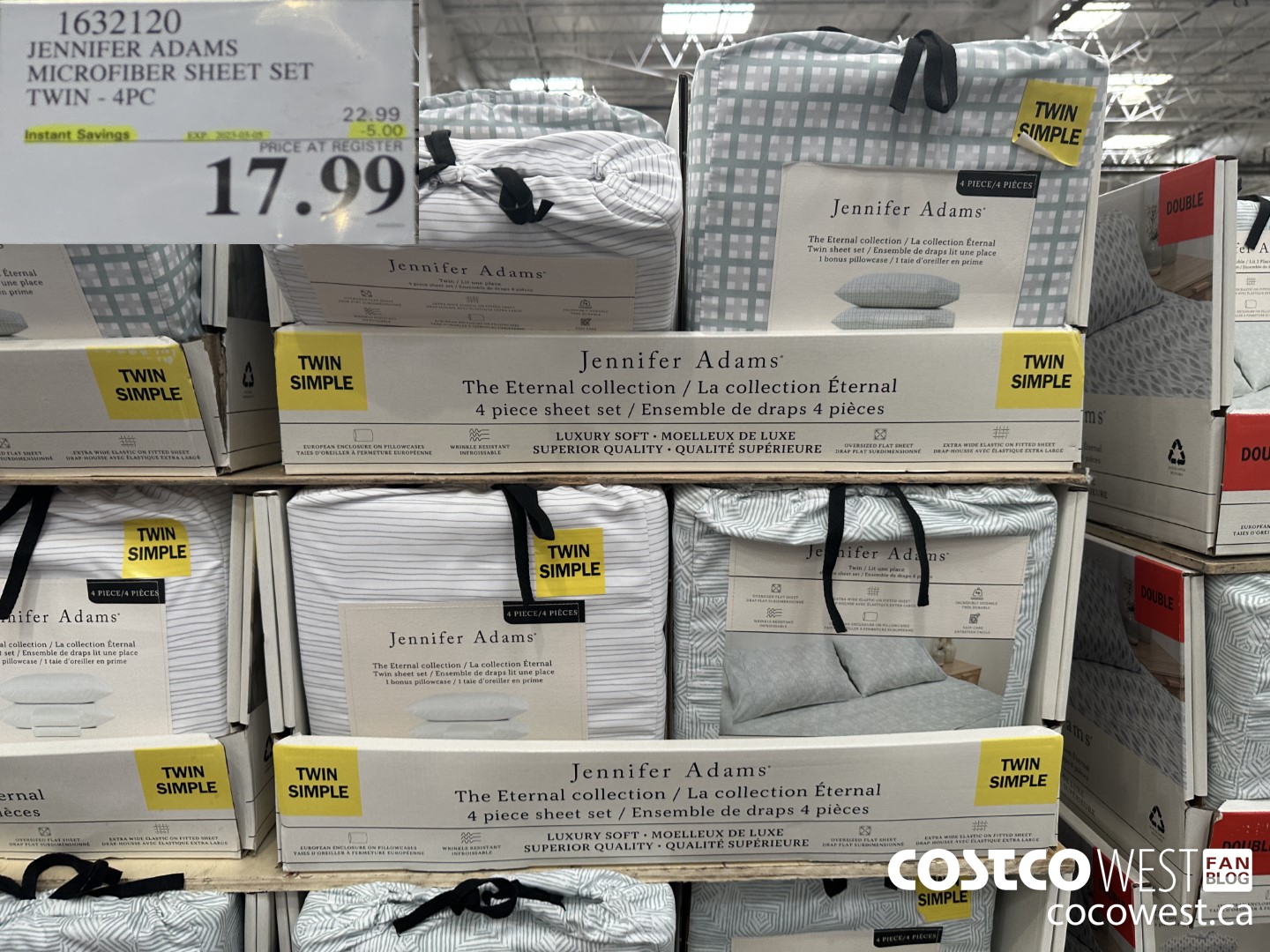 1632120 JENNIVER ADAMS MICROFIBER SHEET SET TWIN 4PC ($5.00 INSTANT SAVINGS EXPIRES ON 2023-03-05) $17.99