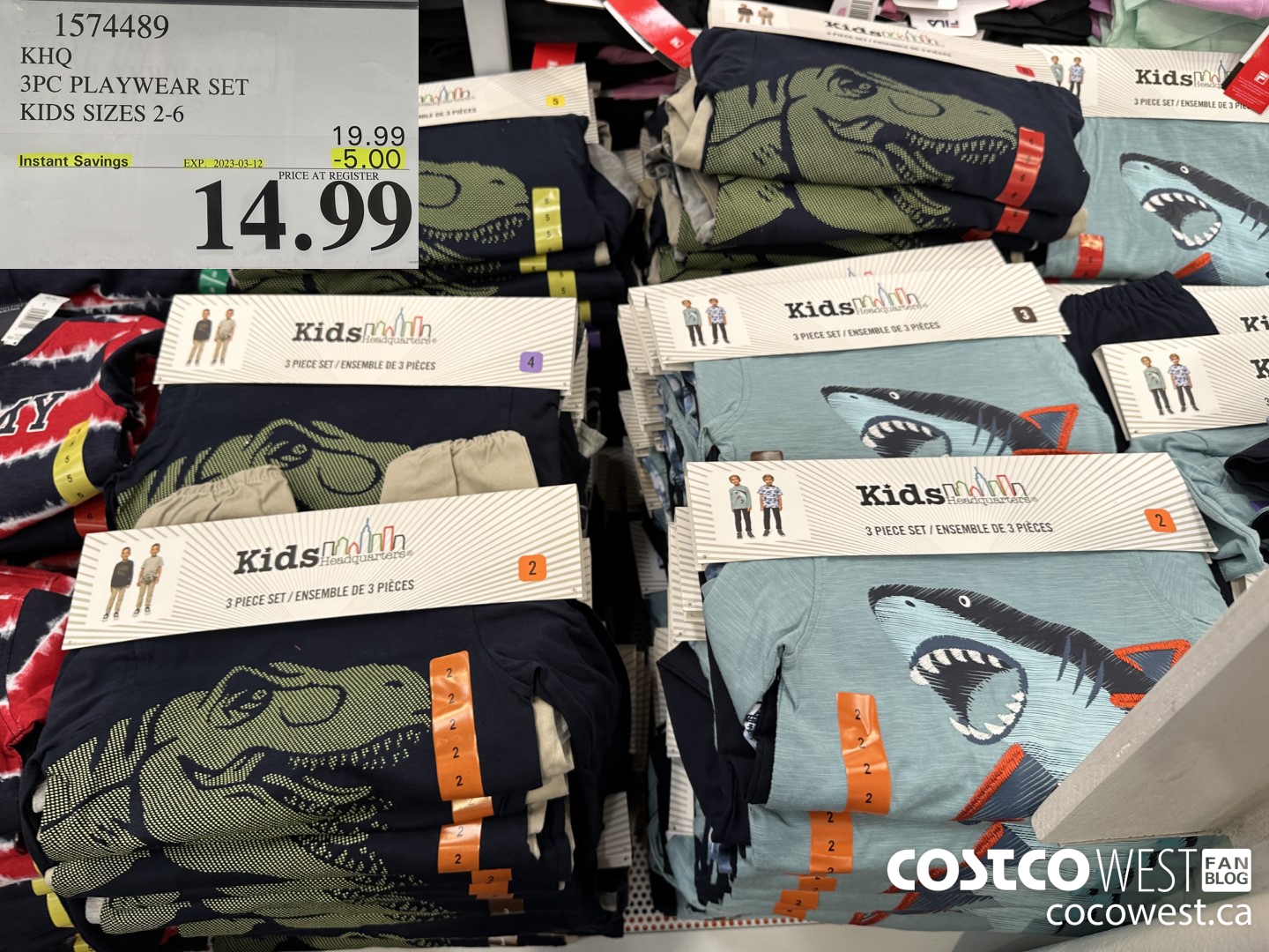 1574489 KHQ 3PC PLAYWEAR SET KIDS SIZES 2-6 ($5.00 INSTANT SAVINGS EXPIRES ON 2023-03-12) $14.99