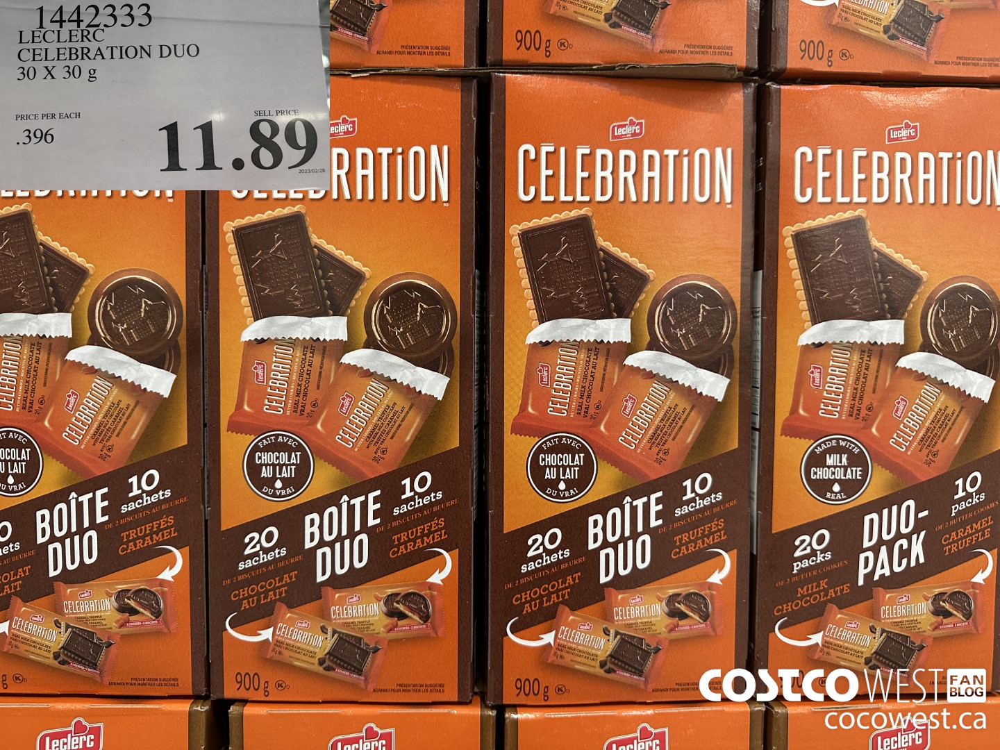 1442333 LECLERC CELEBRATION DUO 2 PACK 30 X 30 g $11.89