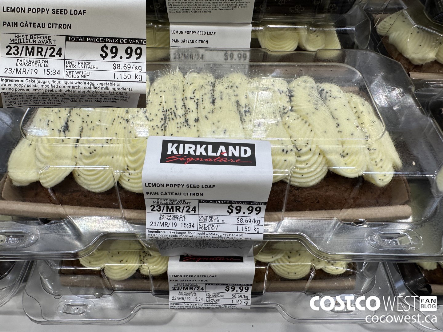 1250860 LEMON POPPY SEED LOAF $9.99