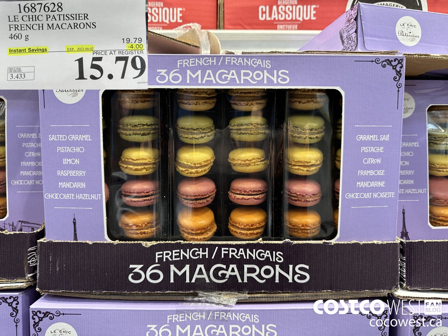 1687628 LE CHIC PATISSIER FRENCH MACARONS 460 G ($4.00 INSTANT SAVINGS EXPIRES ON 2023-04-02) $15.79
