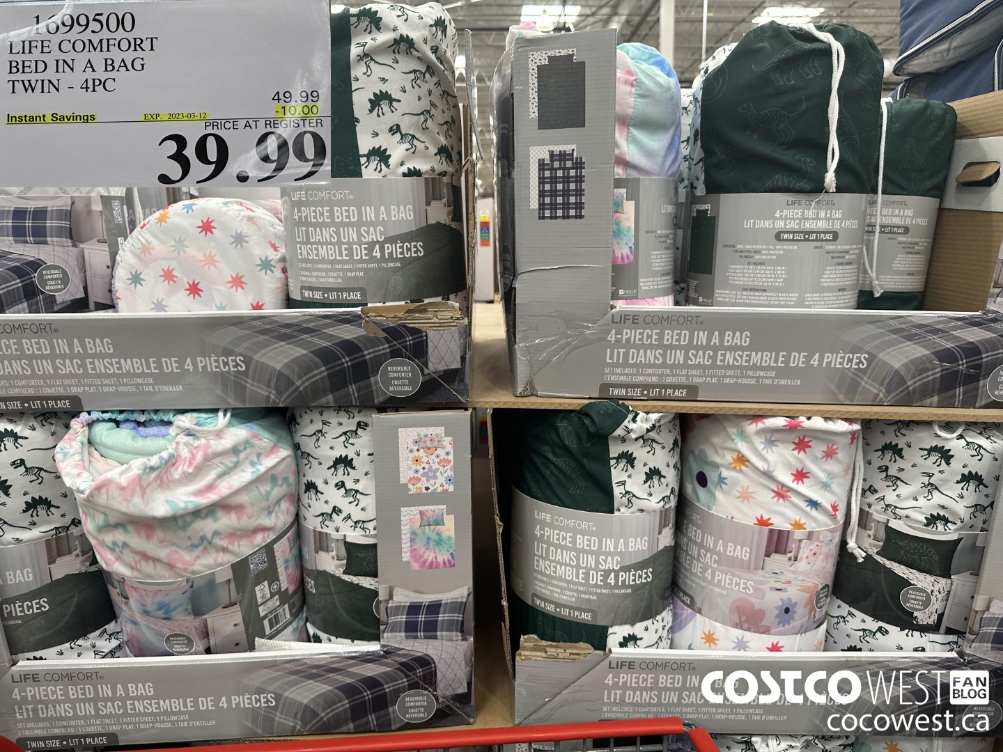 1699500 LIFE COMFORT BED IN A BAG TWIN 4PC ($10.00 INSTANT SAVINGS EXPIRES ON 2023-03-12) $39.99