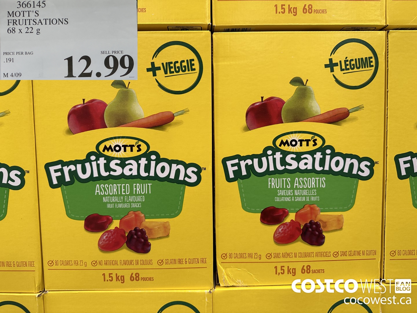 366145 MOTT'S FRUITSATION 68 x 22 g $12.99