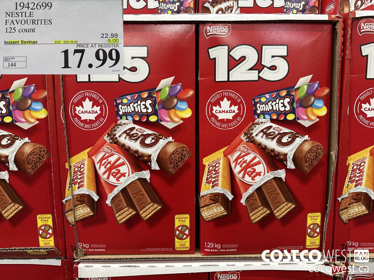 1942699 NESTLE FAVOURITES 125 count ($5.00 INSTANT SAVINGS EXPIRES ON 2023-04-09) $17.99